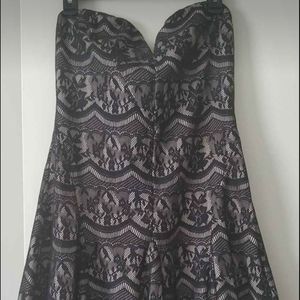 Boutique black lace dress size Large